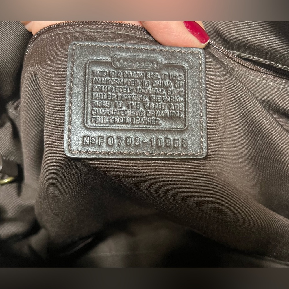 Coach Chelsea Satchel in Brown pebbled leather #10953 - Picture 4 of 7